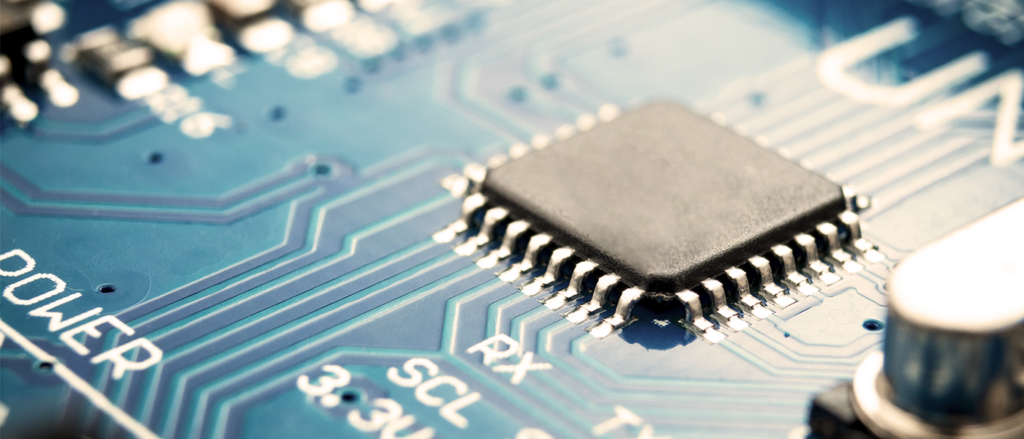 Close-up of microprocessor
