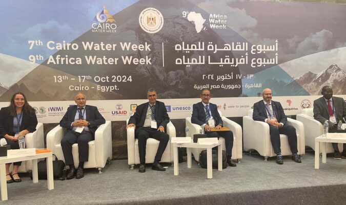 panelists at Cairo Water Week side event