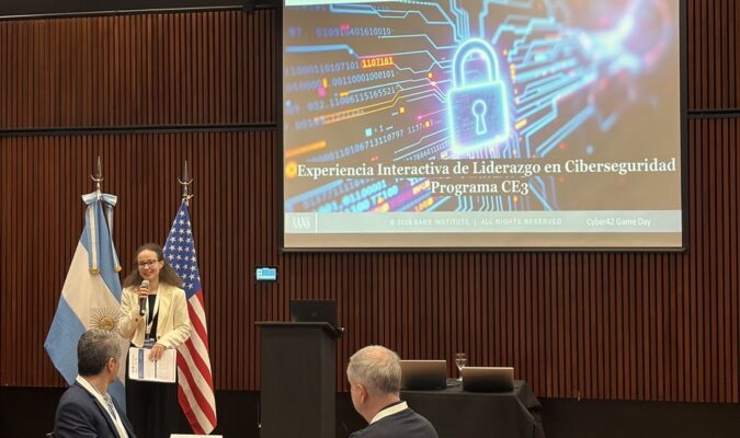 CRDF Global Speaker on stage